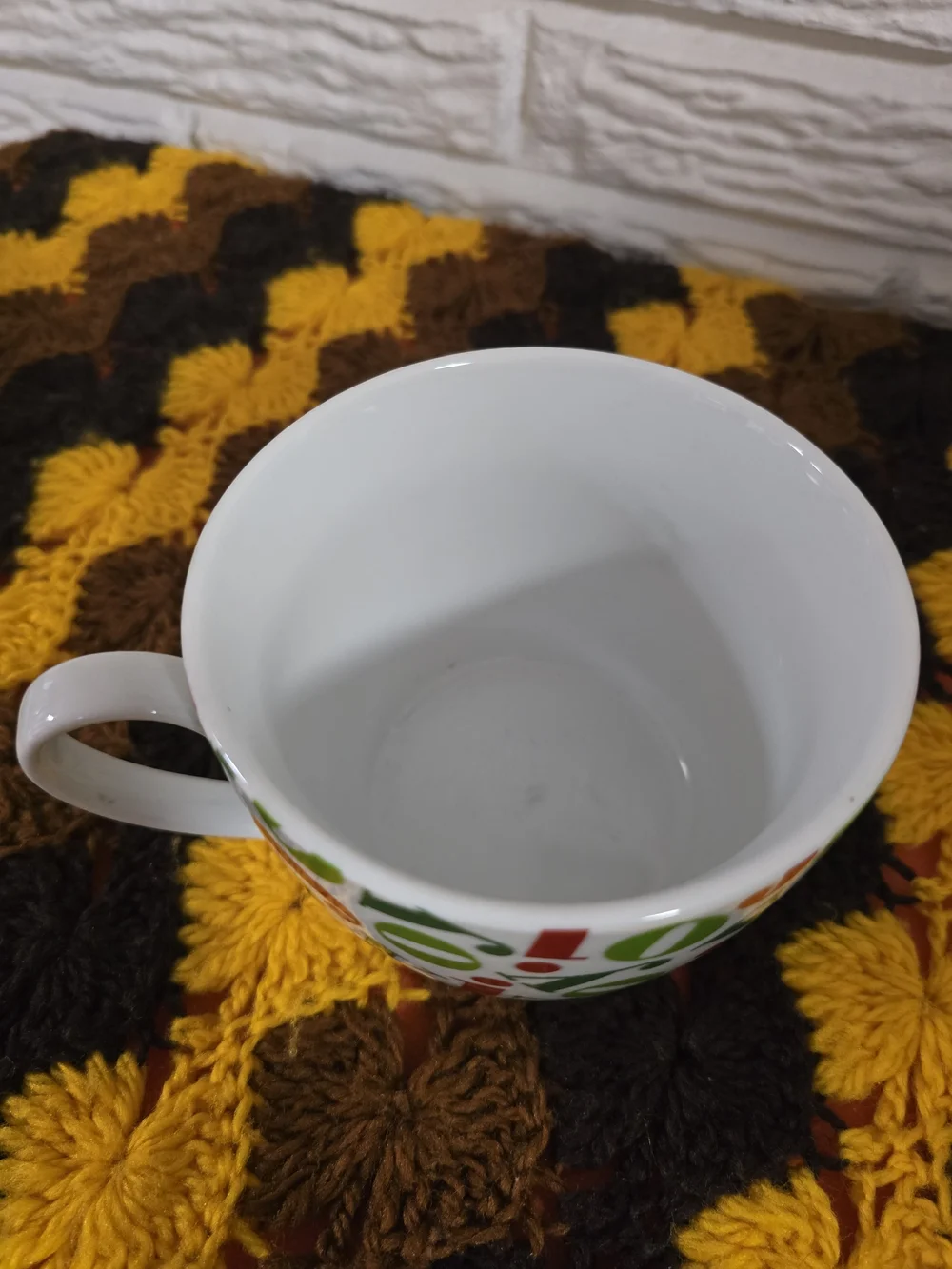 Crate & Barrel JOY Christmas Mug